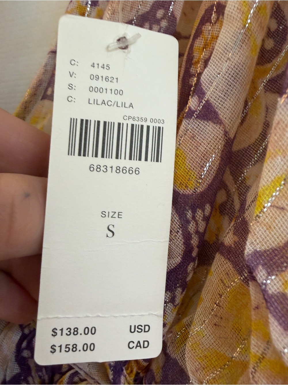 Anthropologie Strappy Yellow and Purple Floral Maxi Dress - Picture 7 of 8
